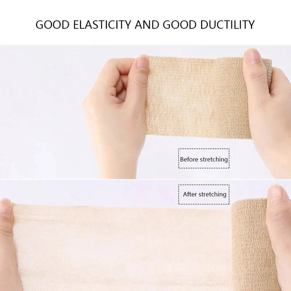 Self Adherent Cohesive Bandage Wrap Stretch NonWoven Self Adhesive Tape For Sports  Wound Care 2