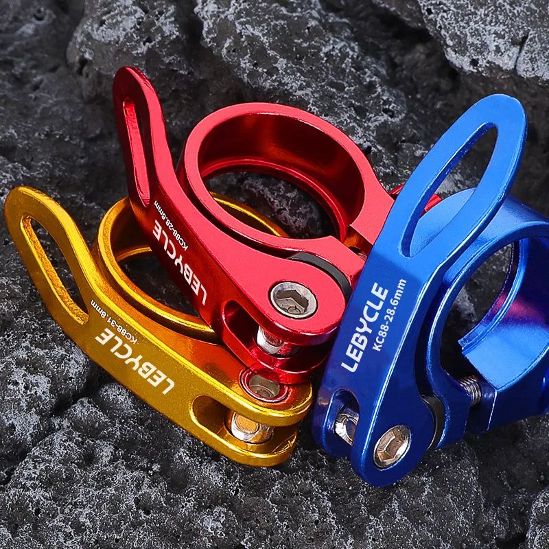 Lebycle Ultralight Aluminum Quick Release Bike Seat Post Clamp For Road MTB 2