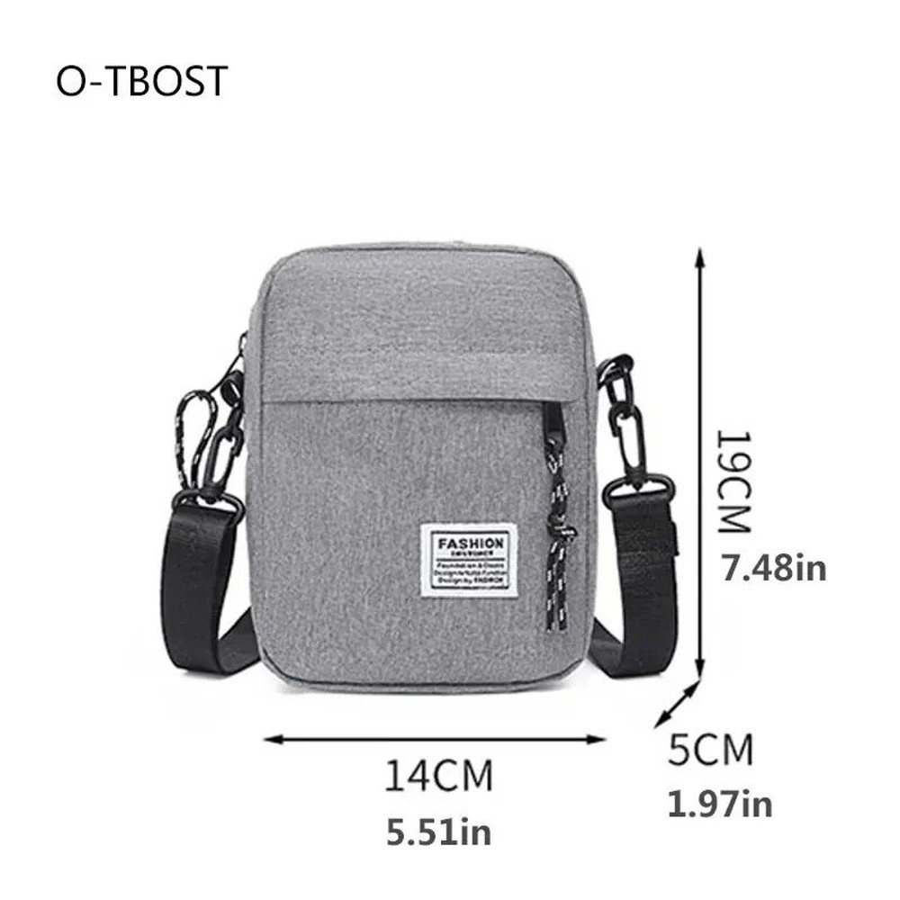 Mens Fashion Oxford Cloth Satchel Casual Diagonal Crossbody Shoulder Bag Small Square Handbag For 1