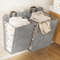 1pc Foldable Adhesive Laundry Basket Hamper  Multifunctional Punch Free Wall Hanging Washing Clothe 0