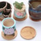 Multi Use Bamboo Tray SetWooden Saucer For Flower PotsCoffee Cups Kitchen DecorEco Friendly Coaste 2