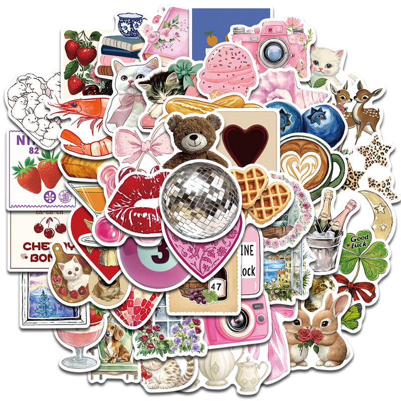 Creative Sticker Pack 50PCS Aesthetic Decals For DIY Decor Laptop Phone Luggage Wall Art 1