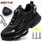 Rotating Button Safety Shoes for Men, Anti-smash & Anti-puncture Work Shoes | Fashion Sport Security Protective Boots