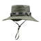 Summer Men Bucket Hat Outdoor UV Protection Wide Brim Panama Safari Hiking Fishing Mesh Hat Beach Sunscreen Cap for Hunt