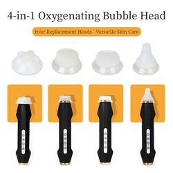 portable co2 oxygen bubble pen, rechargeable facial cleansing & anti-aging skin care device with balance serum input