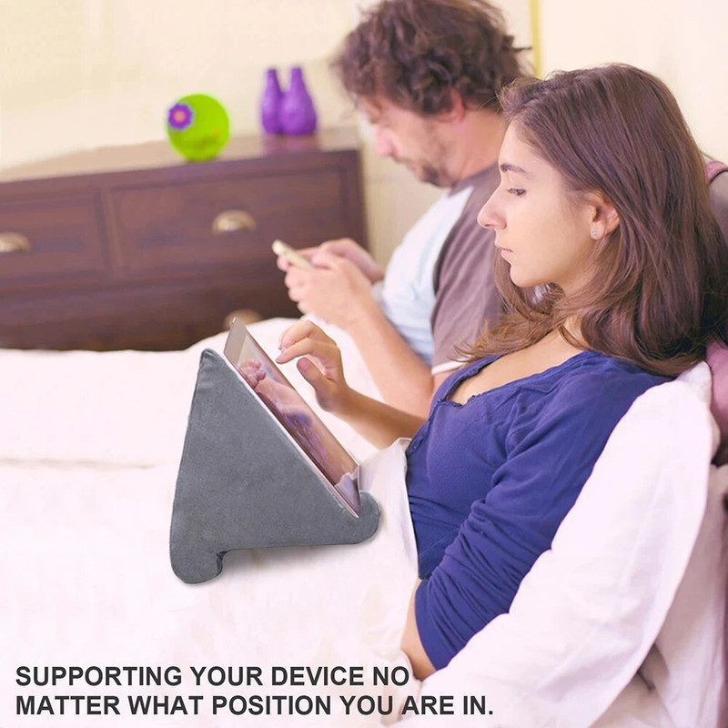 Tablet Stand Multifunction Sponge Pillow for iPad, Samsung, Huawei Tab, Bed Mount Book Holder for Reading & Watching