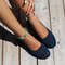 Women Round Toe Flat Shoes Knitted SlipOn Loafers Solid Color Casual Ballet Flats Breathable Lightw 2