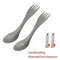 2Pcs Titanium Spork 2-in-1 Spoon Fork Ultralight Cookware Set | Portable Camping Picnic Travel Eco-Friendly Flatware