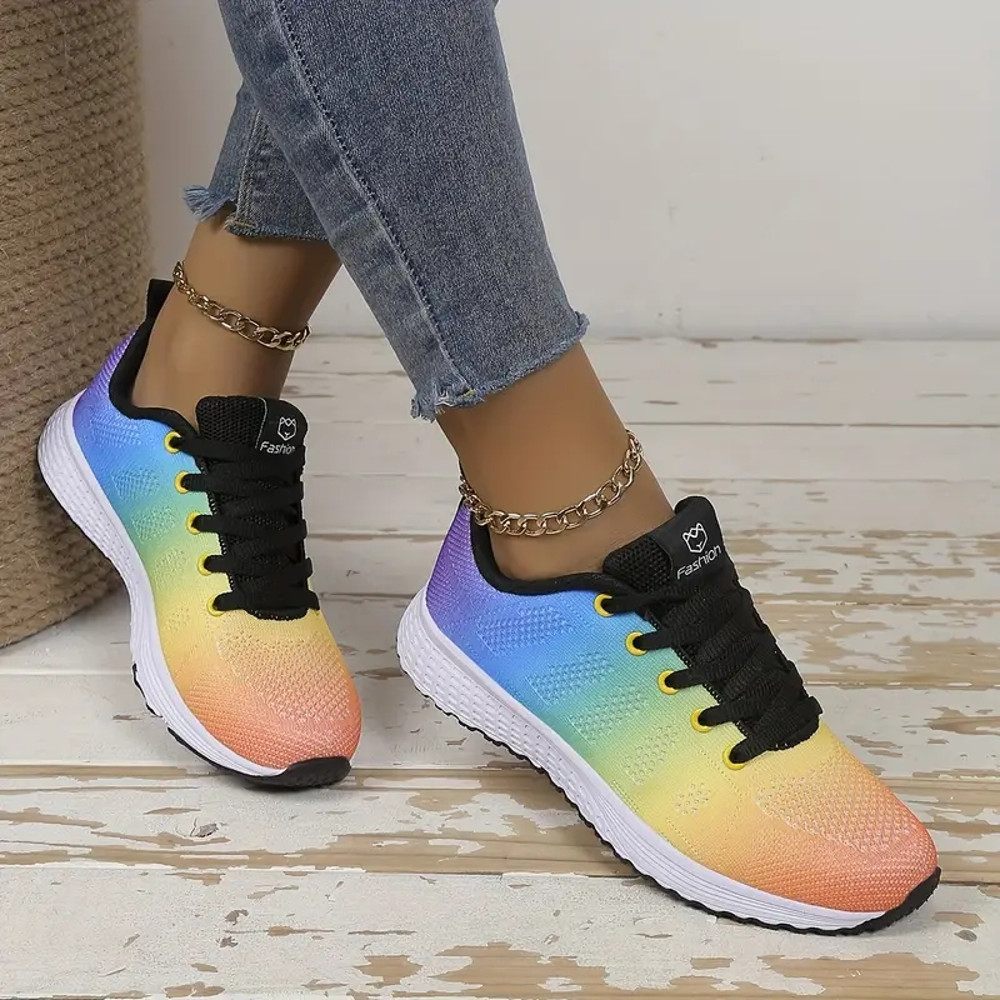 Women Casual Flats Sports Shoes Mesh Breathable Trainers Platform Female Sneakers for Women Walking Gym Tennis Fashion