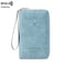 Multifunctional Blocking Travel Wallet, Passport Holder, Ticket Organizer, Credit Card Zipper Pouch with Wrist Strap