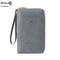 Multifunctional Blocking Travel Wallet, Passport Holder, Ticket Organizer, Credit Card Zipper Pouch with Wrist Strap