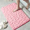 Bathroom Living Room Anti Slip Mat, Embossed Fiber Carpet with Memory Foam, Pebble Floor Mat for Home Decor & Durable