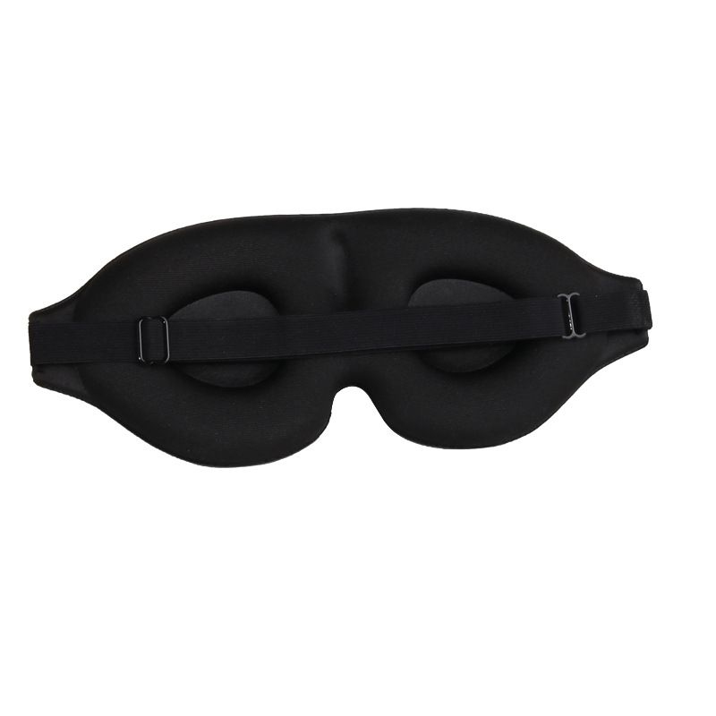 Black 3D Eye Mask, Adjustable No Pressure Sleep Mask for Men & Women, Breathable & Light Blocking Travel Eye Cover