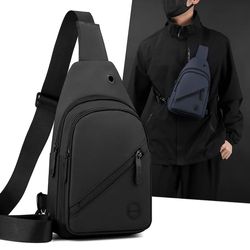 multipurpose nylon crossbody chest bag for men, lightweight sling bag for hiking, travel & everyday commute