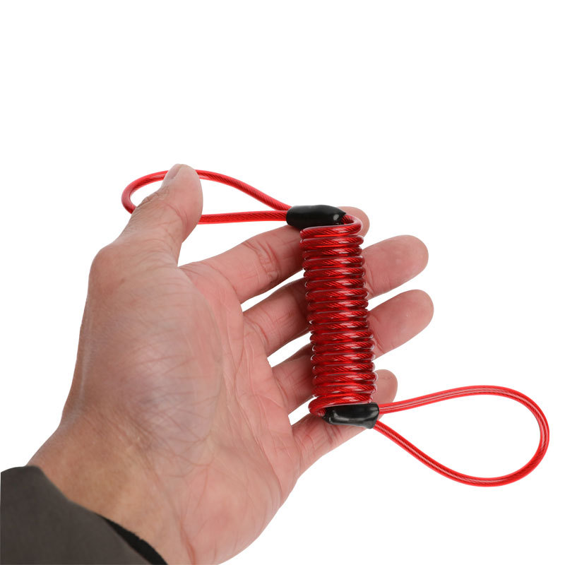 Anti-Theft Motorcycle Brake Disc Lock with Alarm, Scooter Reminder Cable, Bicycle Spring Rope & Storage Bag for Disc