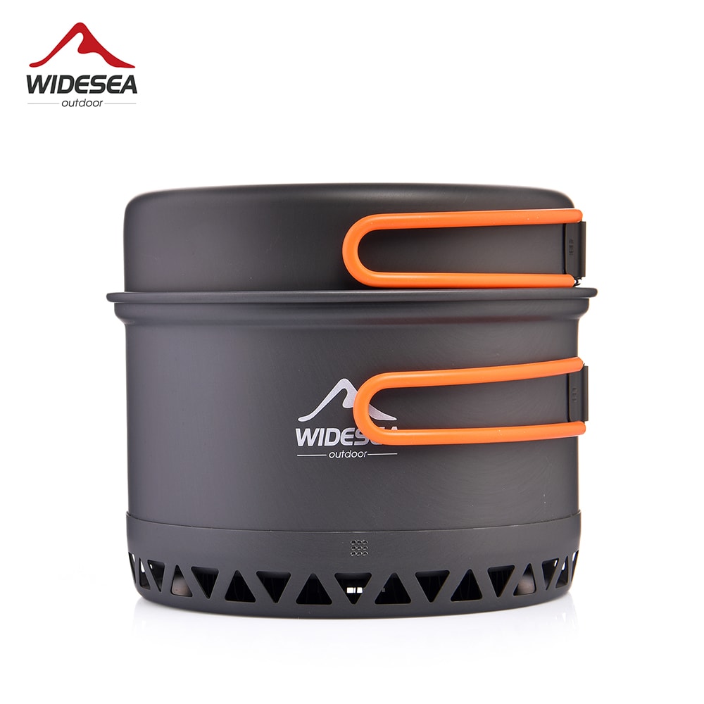 Widesea Camping Cookware Set, Lightweight Travel Heat Cooker Pot Kettle Tableware Outdoor Hiking Kitchen Equipment