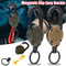 Heavy Duty Retractable Carabiner Key Chain Reel, Steel Wire Rope, Spring Buckle, Secure Pull Keyring for Tools