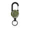 Heavy Duty Retractable Carabiner Key Chain Reel, Steel Wire Rope, Spring Buckle, Secure Pull Keyring for Tools