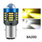 LED Motorcycle Headlight CSP Dual Color Fog Lamp White Yellow Hi/Lo Beam Light Bulb for Scooter Motobike Driving