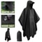 Multi-Use 3 In 1 Military Raincoat Waterproof Hooded Poncho, Camping Tent, Motorcycle Rain Cover & Travel Rainwear
