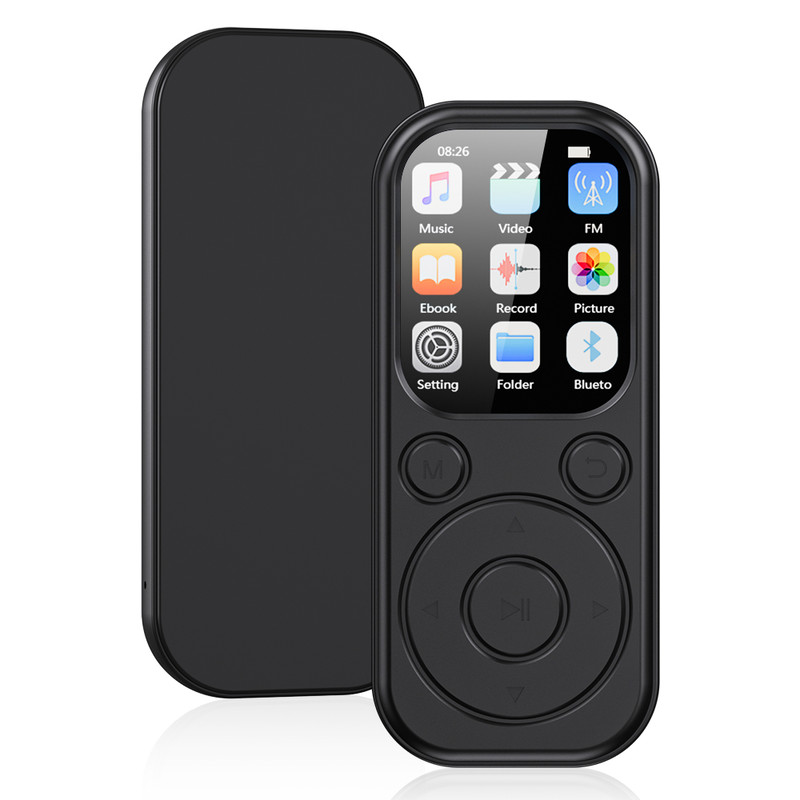 Slim Bluetooth 5.4 MP3 Player, Portable Walkman Music Player with FM Radio, eBook Reader & Recorder, Ideal for Travel