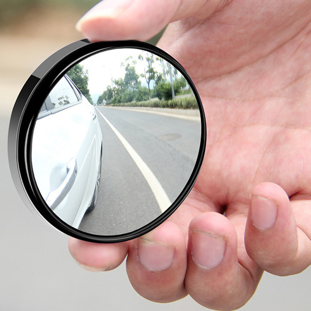 Adjustable Car Blind Spot Mirror, Wide Angle Convex Rearview Mirror for Reverse, Lane Change & Parking Safety