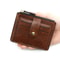 Slim Leather Wallet for Men, Luxury Small Credit Card Holder with Coin Pocket, Minimalist Brand Designer Purse for Women