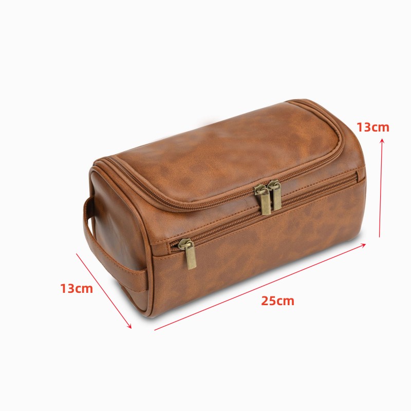 Vintage Luxury Men Hanging Toiletry Bag Travel Cosmetic Business Storage Organizer 5