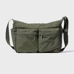 fashion nylon messenger shoulder bag, multi pocket casual tote for women, large travel & shopping purse
