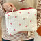 Retro Cherry Quilted Cotton Cosmetic Bag for Ladies, Travel Storage, Cute Pencil Case & Makeup Handbags for Women