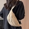 Korean Style Canvas Chest Waist Bag for Women, Portable Shoulder Waist & Sports Fanny Pack with Zipper