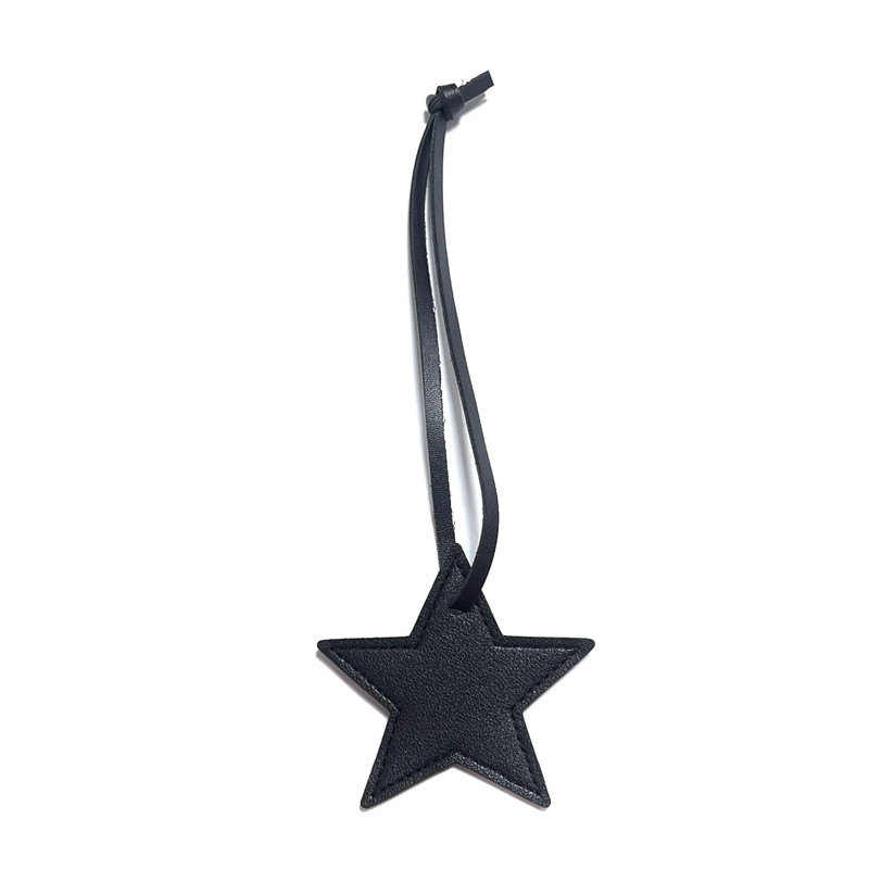 Personalized Leather Star Keychain with Free Custom Initials, Five-Pointed Star Pendant for Car Keys & Bag Accessories
