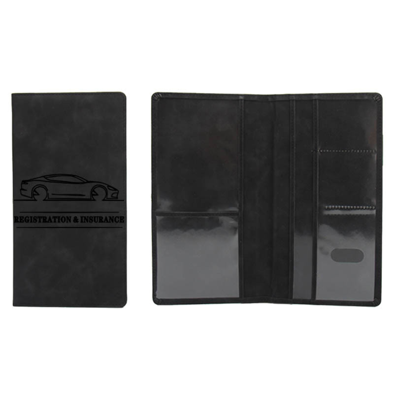 PU Leather Car Registration Insurance Holder for Men, Auto Document Organizer Bag, Driving License Cover & Credit Card