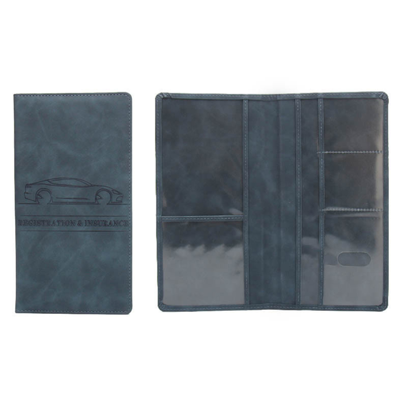 PU Leather Car Registration Insurance Holder for Men, Auto Document Organizer Bag, Driving License Cover & Credit Card