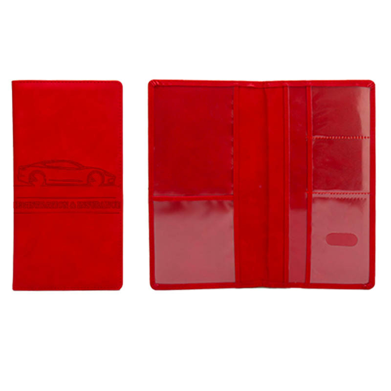 PU Leather Car Registration Insurance Holder for Men, Auto Document Organizer Bag, Driving License Cover & Credit Card