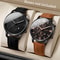 Men Leather Quartz Calendar Watch Set Unisex Watches Stylish Casual Wristwatch Gift For Him Or Her 8