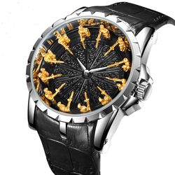 medieval style men waterproof quartz watch, twelve knight design, classic gift for him, luxury retro timepiece
