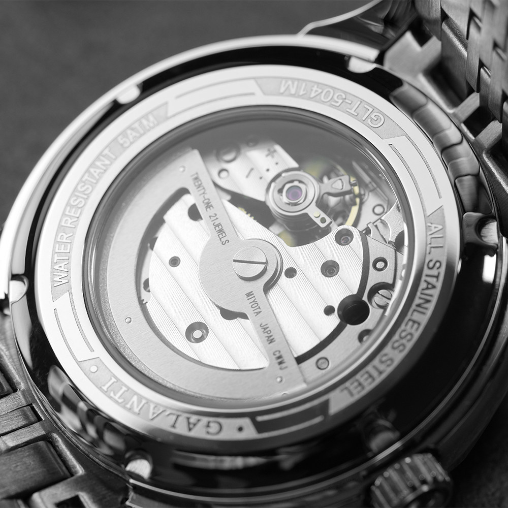 Mechanical Watch MIYOTA 82S5 Movement, Sapphire Tungsten Bezel, Hollow Dial Waterproof Men Watch