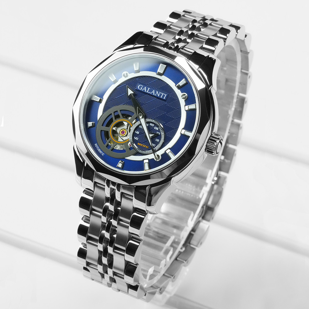 Mechanical Watch MIYOTA 82S5 Movement, Sapphire Tungsten Bezel, Hollow Dial Waterproof Men Watch