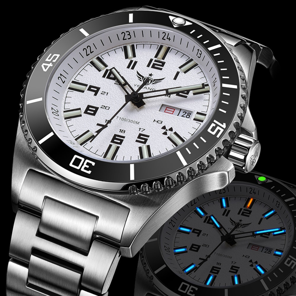 Automatic Mechanical Watch 44mm, Japan 8205 Movement, Men Diver Luxury Watch, 300M Waterproof Luminous