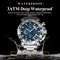 POEDAGAR Luxury Watch For Men, Calendar Quartz Chronograph, Waterproof Stainless Steel Luminous Man Clock