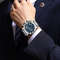 POEDAGAR Luxury Watch For Men, Calendar Quartz Chronograph, Waterproof Stainless Steel Luminous Man Clock