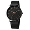 Simple Men Business Stainless Steel Mesh Belt Quartz Watch, Ultra Thin Fashion Watch, Casual Relogio Masculino