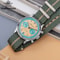 Men Chronograph Watch, Quartz Wristwatch, Waterproof Bubble Glass, Luminous Dial 38mm
