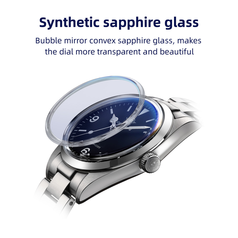 Men Luxury Stainless Steel Quartz Watch, Sapphire Glass, Luminous Dial, 100m Waterproof Reloj Hombre by Top Brand