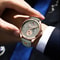 Luxury Business Men Quartz Wristwatch Waterproof Luminous Date Leather Man Watch Fashion Reloj Homb 4