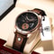 Luxury Business Men Quartz Wristwatch Waterproof Luminous Date Leather Man Watch Fashion Reloj Homb 9