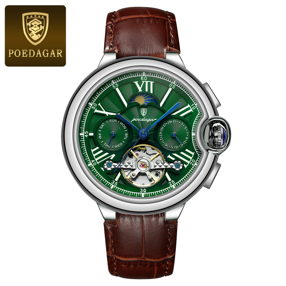 Luxury Man Watch With Hollow Tourbillon Automatic Mechanical Watch For Men Waterproof Stainless Ste 10