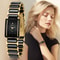 Fashion Luxury Rectangle Wristwatch For Men And Women Ceramic Quartz Watch Waterproof Black Gold Co 7