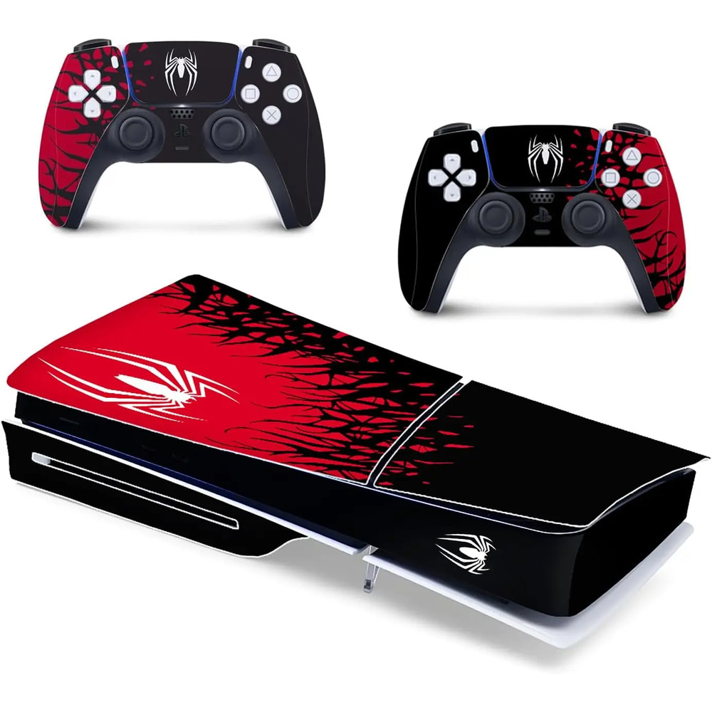 Vinyl Cover Skins For Playstation 5 Slim Console Superhero Skin Wraps Set For PS5 Disc Edition Cont 2